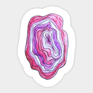 Lipstick Lesbian Pride Agate Crystal Sticker